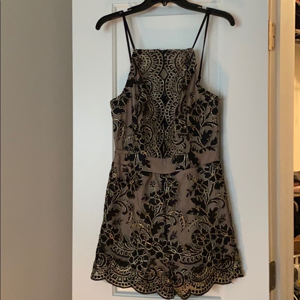 Black and Gold Romper